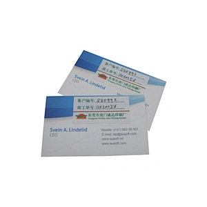 Blue Custom Business Cards with Your Logo